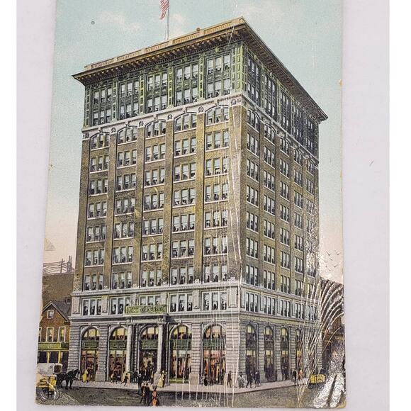 C1911 Portland Oregon Wells Fargo Building Antique Postcard - Picture 6 of 12